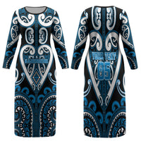 Custom Aotearoa Ngati Kahungunu Family Matching Long Sleeve Bodycon Dress and Hawaiian Shirt Maori Tribal Pattern