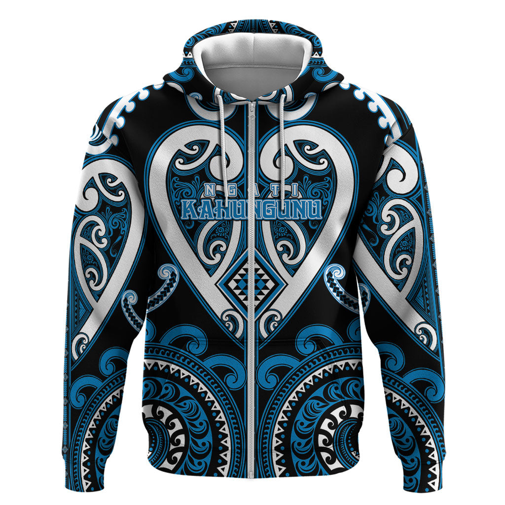 Custom Aotearoa Ngati Kahungunu Hoodie Maori Tribal Pattern