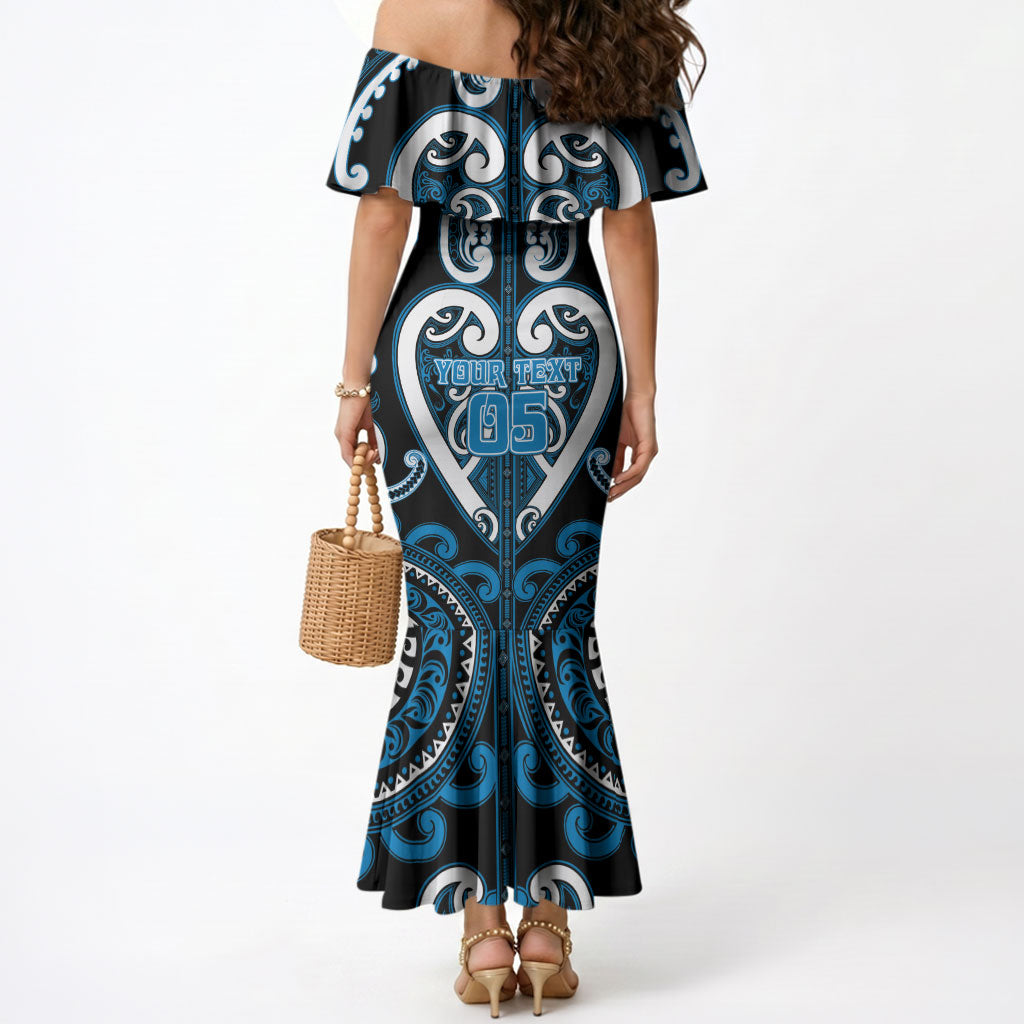 Custom Aotearoa Ngati Kahungunu Mermaid Dress Maori Tribal Pattern