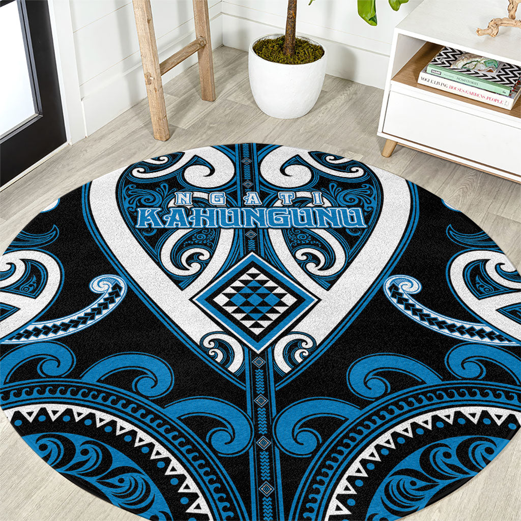 Aotearoa Ngati Kahungunu Round Carpet Maori Tribal Pattern
