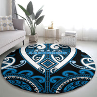 Aotearoa Ngati Kahungunu Round Carpet Maori Tribal Pattern