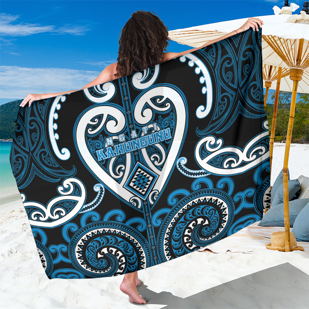 Aotearoa Ngati Kahungunu Sarong Maori Tribal Pattern LT05 One Size 44 x 66 inches Blue - Polynesian Pride