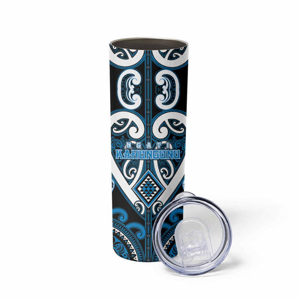 Custom Aotearoa Ngati Kahungunu Skinny Tumbler Maori Tribal Pattern