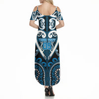 Custom Aotearoa Ngati Kahungunu Summer Maxi Dress Maori Tribal Pattern