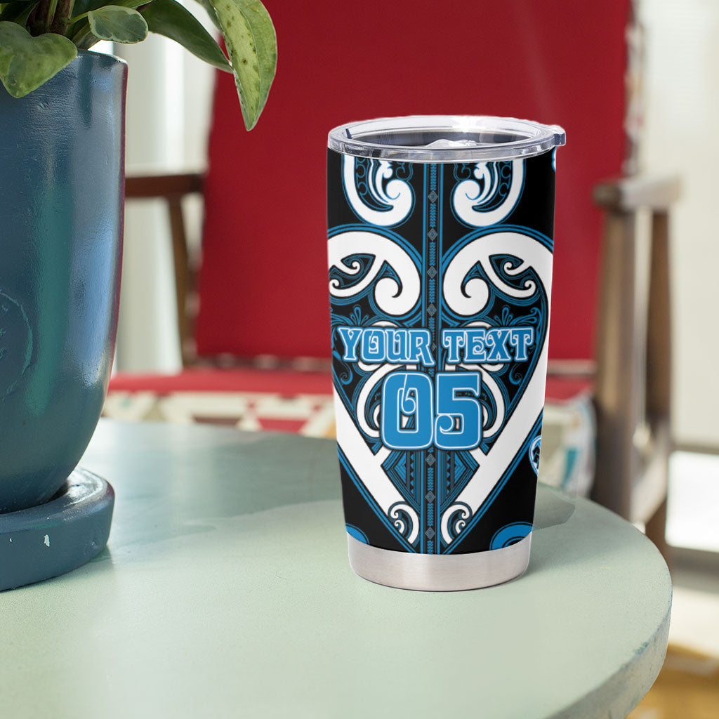 Custom Aotearoa Ngati Kahungunu Tumbler Cup Maori Tribal Pattern