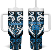 Custom Aotearoa Ngati Kahungunu Tumbler With Handle Maori Tribal Pattern