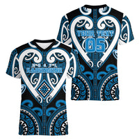 Custom Aotearoa Ngati Kahungunu Women V-Neck T-Shirt Maori Tribal Pattern
