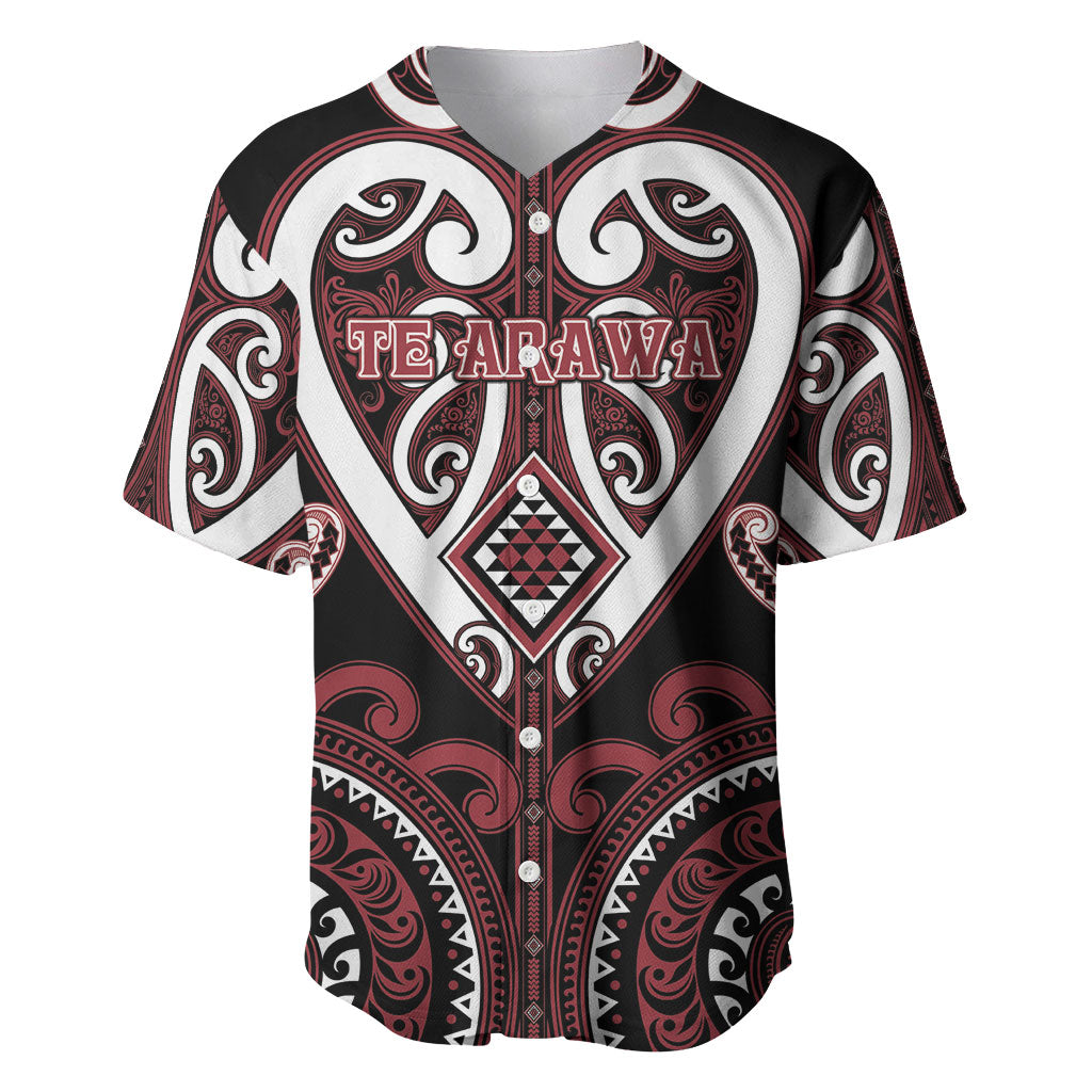 Custom Aotearoa Te Arawa Baseball Jersey Maori Tribal Pattern
