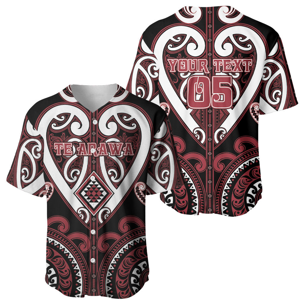 Custom Aotearoa Te Arawa Baseball Jersey Maori Tribal Pattern