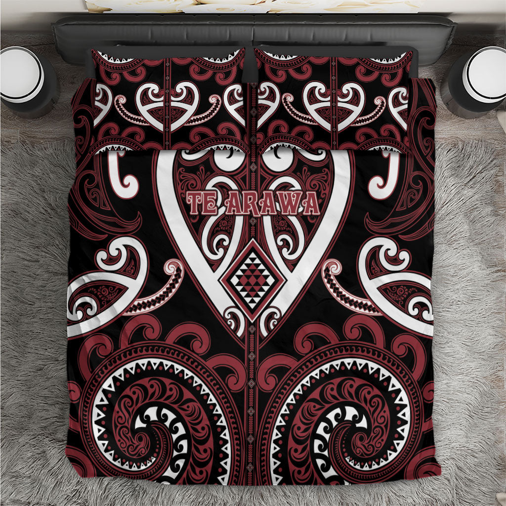 Aotearoa Te Arawa Bedding Set Maori Tribal Pattern LT05 Red - Polynesian Pride