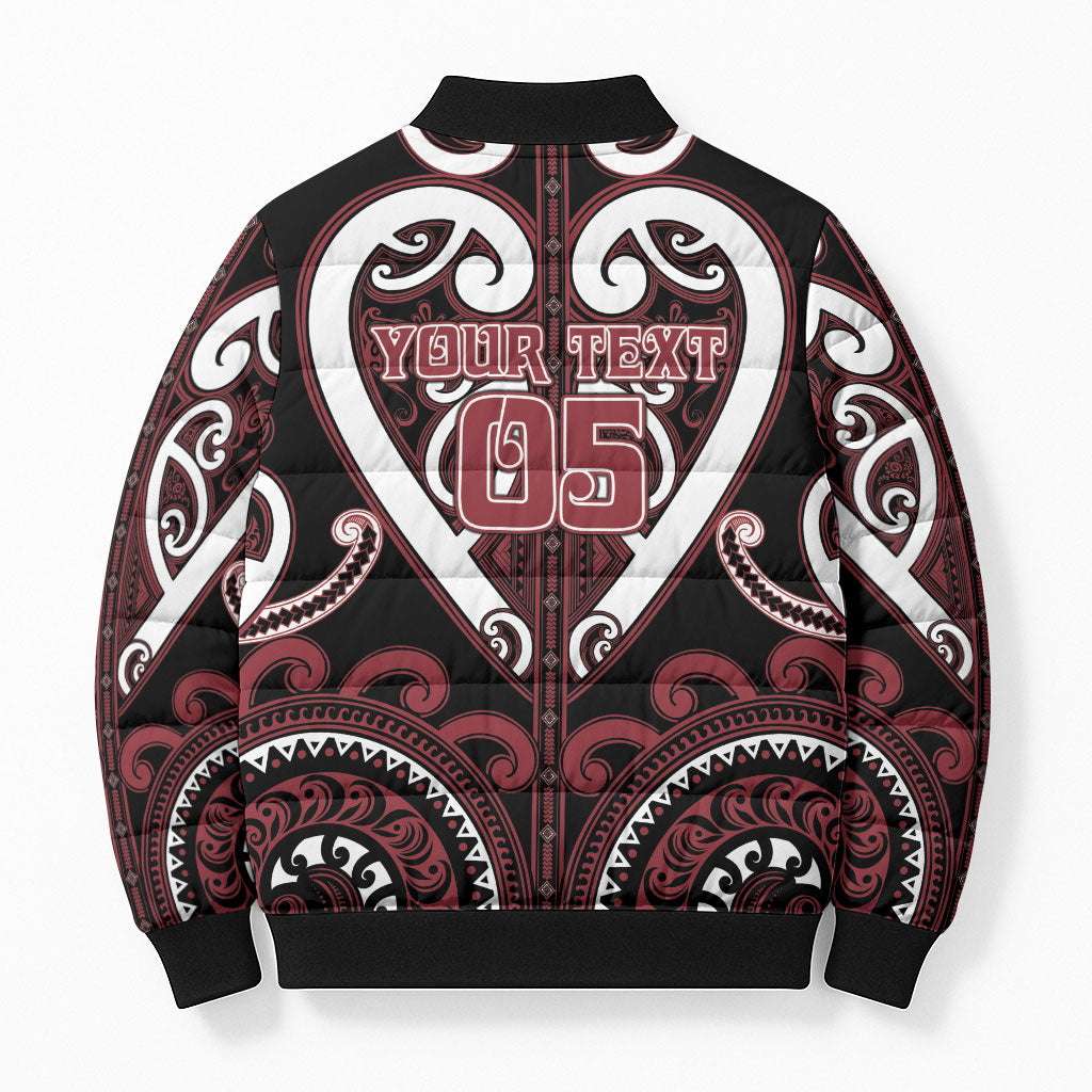 Custom Aotearoa Te Arawa Bomber Puffer Jacket Maori Tribal Pattern