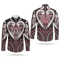 Custom Aotearoa Te Arawa Couples Matching Off Shoulder Maxi Dress and Long Sleeve Button Shirt Maori Tribal Pattern