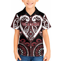 Custom Aotearoa Te Arawa Kid Hawaiian Shirt Maori Tribal Pattern