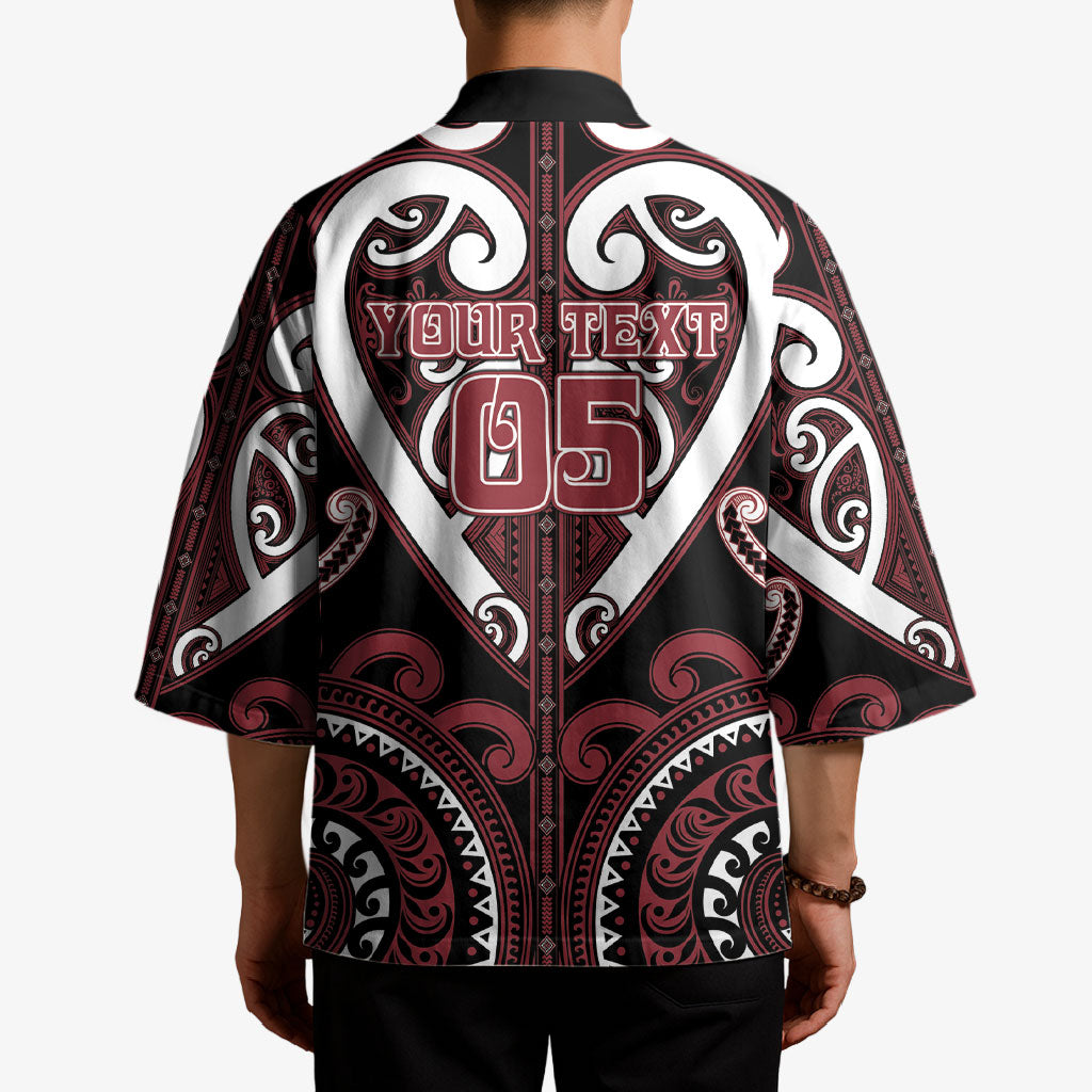 Custom Aotearoa Te Arawa Kimono Maori Tribal Pattern