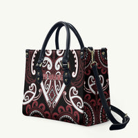 Aotearoa Te Arawa Leather Bag Maori Tribal Pattern