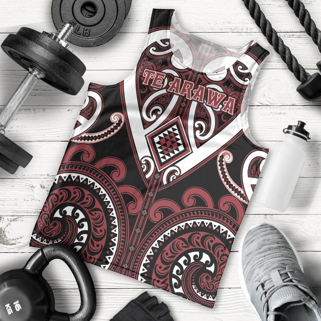 Custom Aotearoa Te Arawa Men Tank Top Maori Tribal Pattern