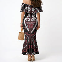 Custom Aotearoa Te Arawa Mermaid Dress Maori Tribal Pattern