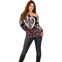 Custom Aotearoa Te Arawa Off Shoulder Sweater Maori Tribal Pattern