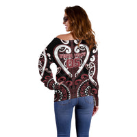 Custom Aotearoa Te Arawa Off Shoulder Sweater Maori Tribal Pattern