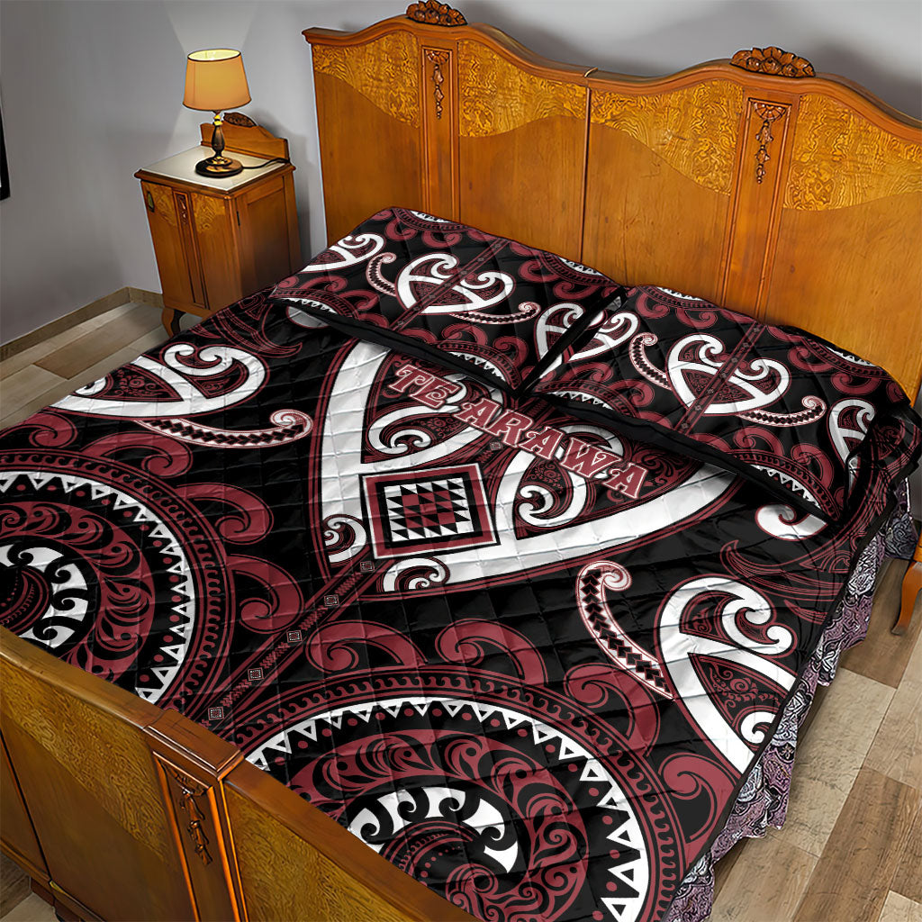 Aotearoa Te Arawa Quilt Bed Set Maori Tribal Pattern