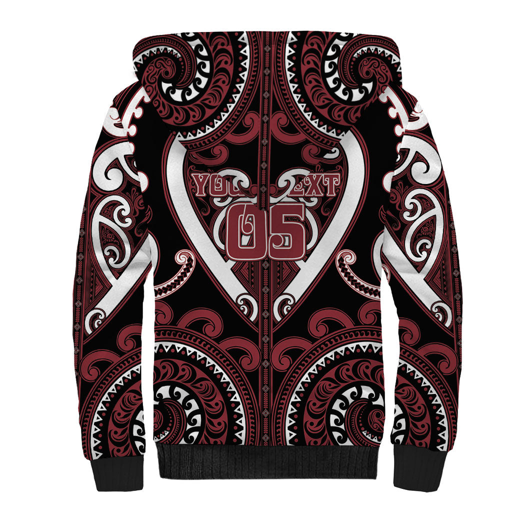 Custom Aotearoa Te Arawa Sherpa Hoodie Maori Tribal Pattern