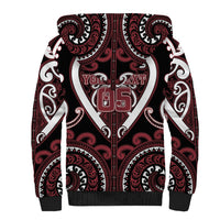 Custom Aotearoa Te Arawa Sherpa Hoodie Maori Tribal Pattern