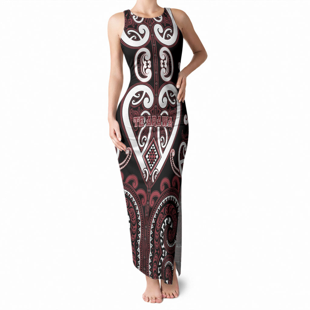 Custom Aotearoa Te Arawa Tank Maxi Dress Maori Tribal Pattern