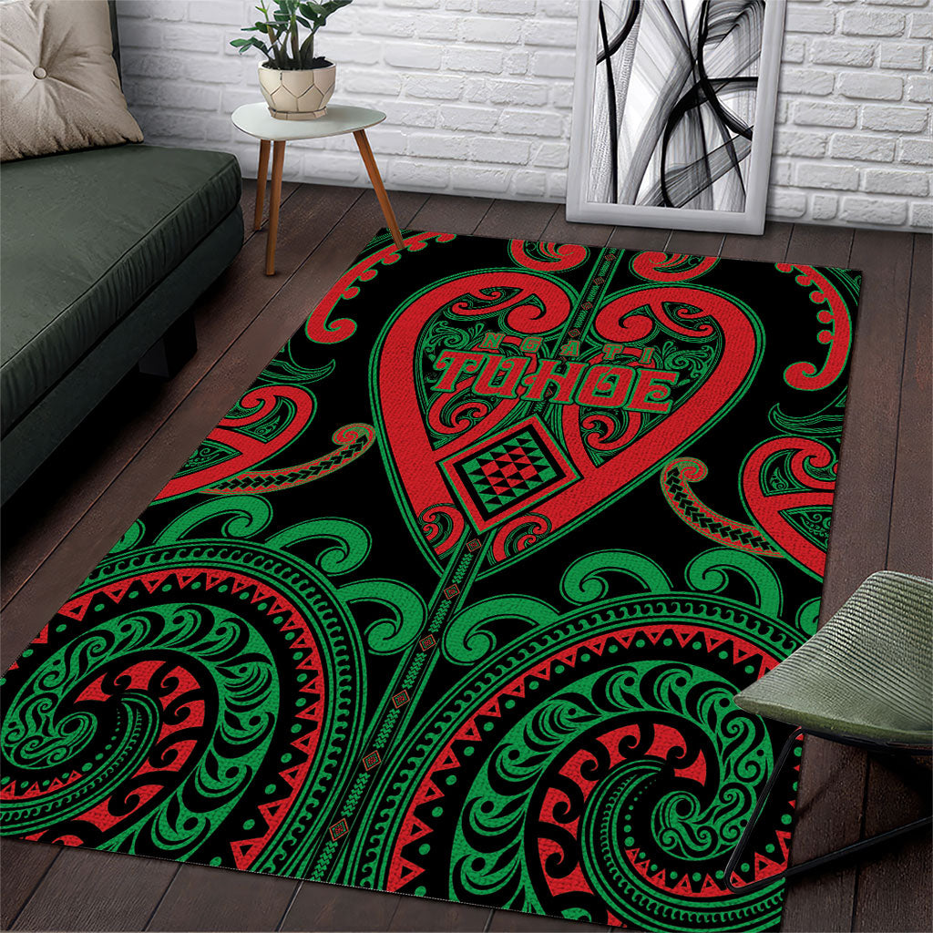 Aotearoa Ngai Tuhoe Area Rug Maori Tribal Pattern
