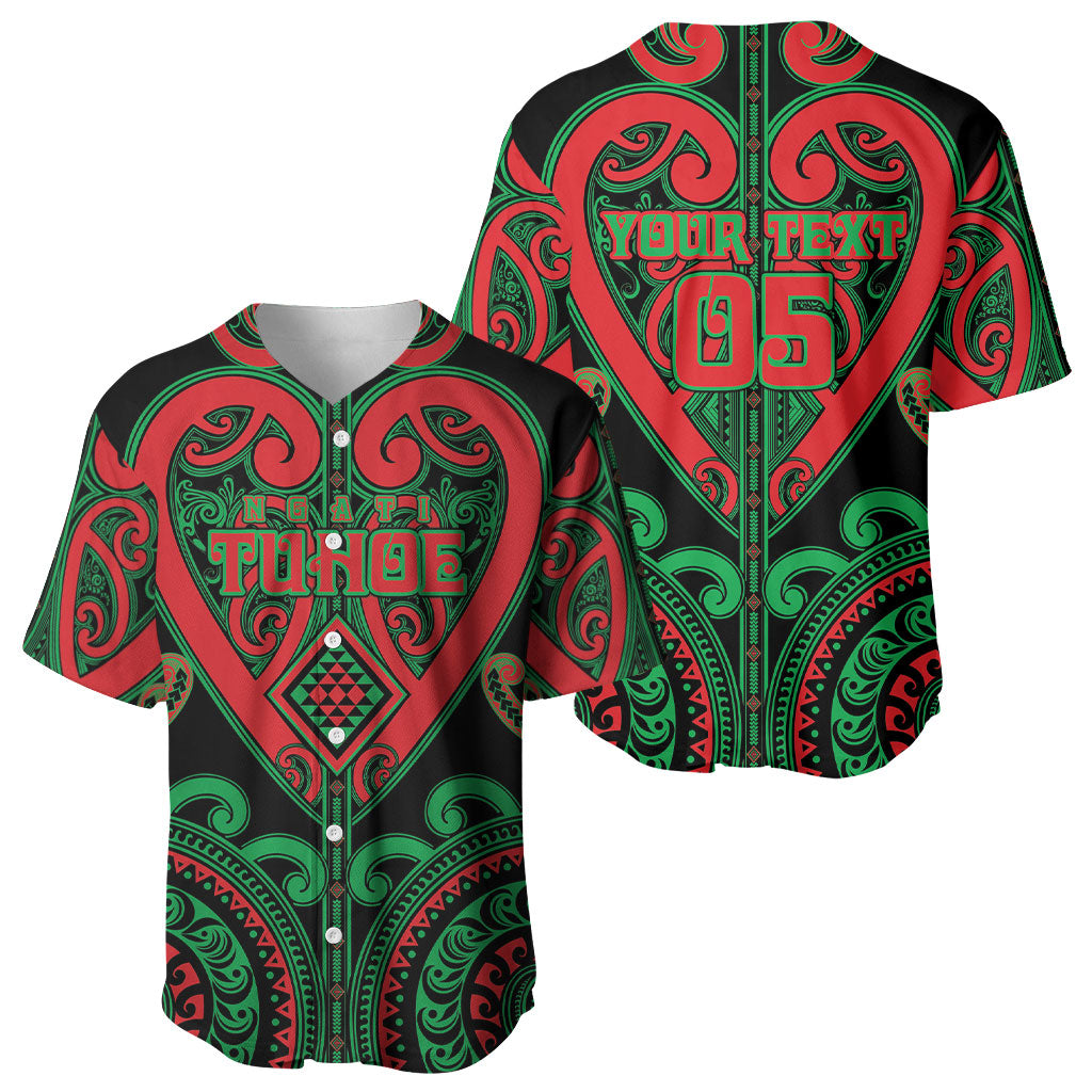 Custom Aotearoa Ngai Tuhoe Baseball Jersey Maori Tribal Pattern