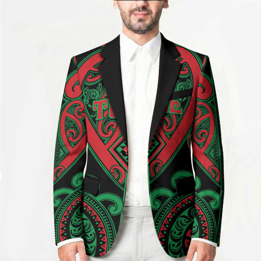 Custom Aotearoa Ngai Tuhoe Blazer Maori Tribal Pattern