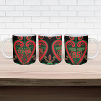 Custom Aotearoa Ngai Tuhoe Ceramic Mug Maori Tribal Pattern