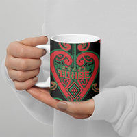 Custom Aotearoa Ngai Tuhoe Ceramic Mug Maori Tribal Pattern