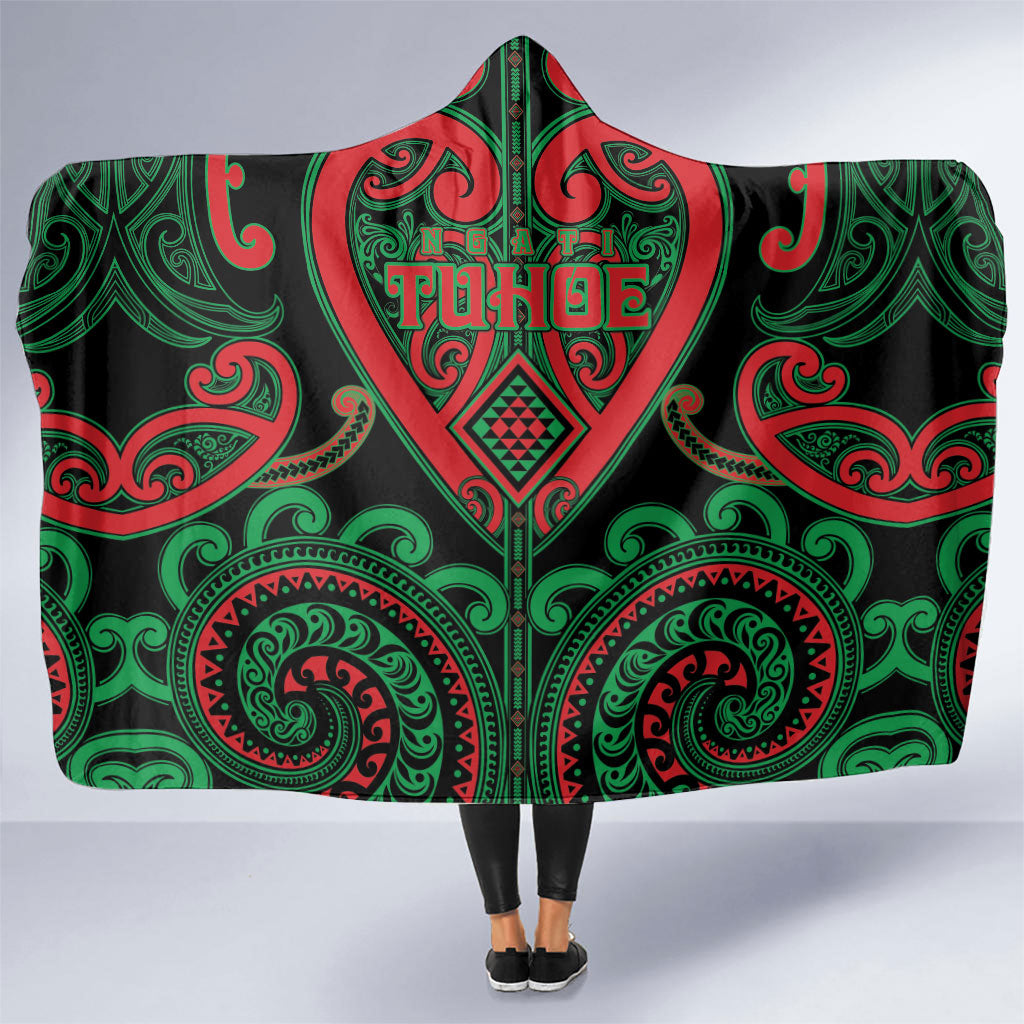 Aotearoa Ngai Tuhoe Hooded Blanket Maori Tribal Pattern