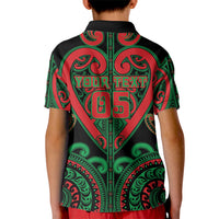 Custom Aotearoa Ngai Tuhoe Kid Polo Shirt Maori Tribal Pattern