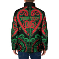 Custom Aotearoa Ngai Tuhoe Padded Jacket Maori Tribal Pattern