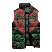 Custom Aotearoa Ngai Tuhoe Sleeveless Puffer Jacket Maori Tribal Pattern
