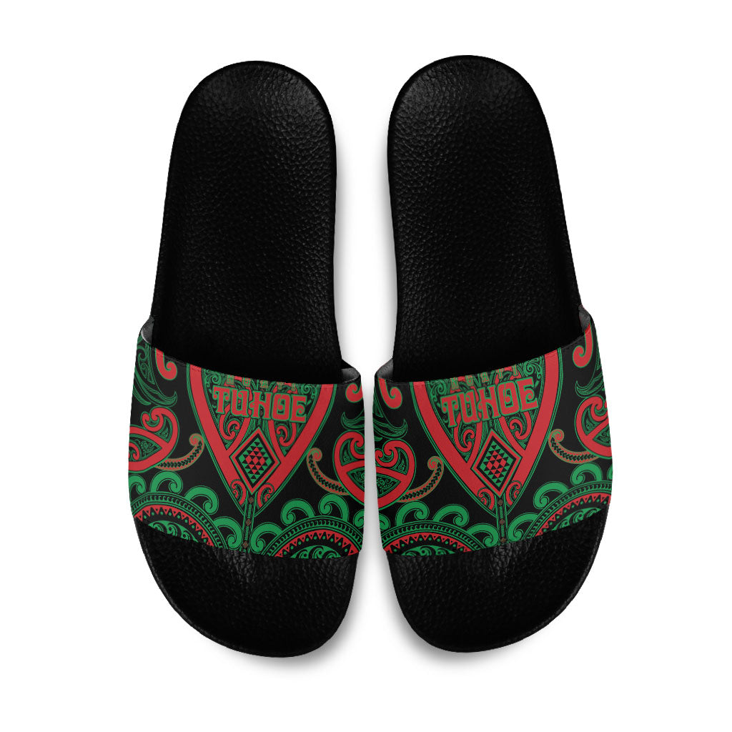 Aotearoa Ngai Tuhoe Slide Sandals Maori Tribal Pattern