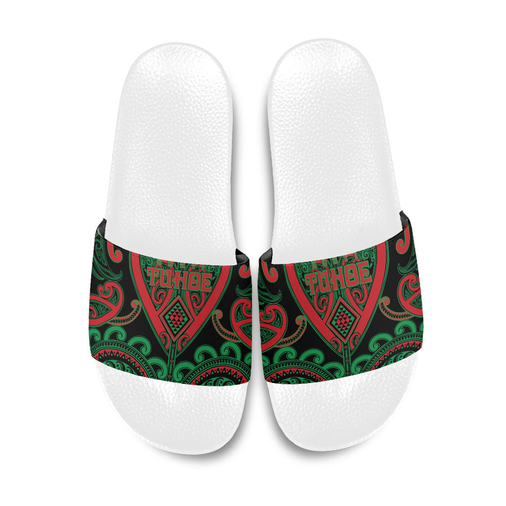 Aotearoa Ngai Tuhoe Slide Sandals Maori Tribal Pattern