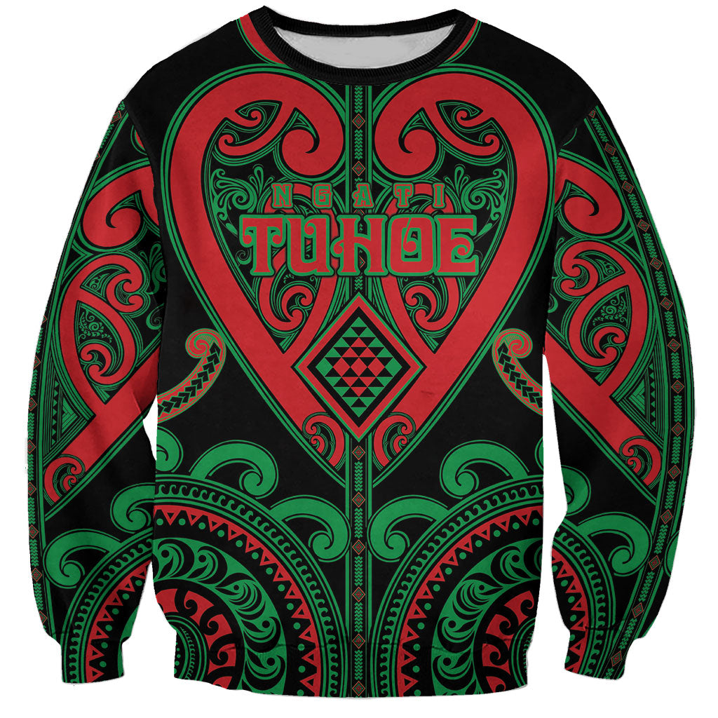 Custom Aotearoa Ngai Tuhoe Sweatshirt Maori Tribal Pattern LT05 Unisex Black - Polynesian Pride