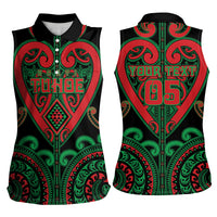 Custom Aotearoa Ngai Tuhoe Women Sleeveless Polo Shirt Maori Tribal Pattern