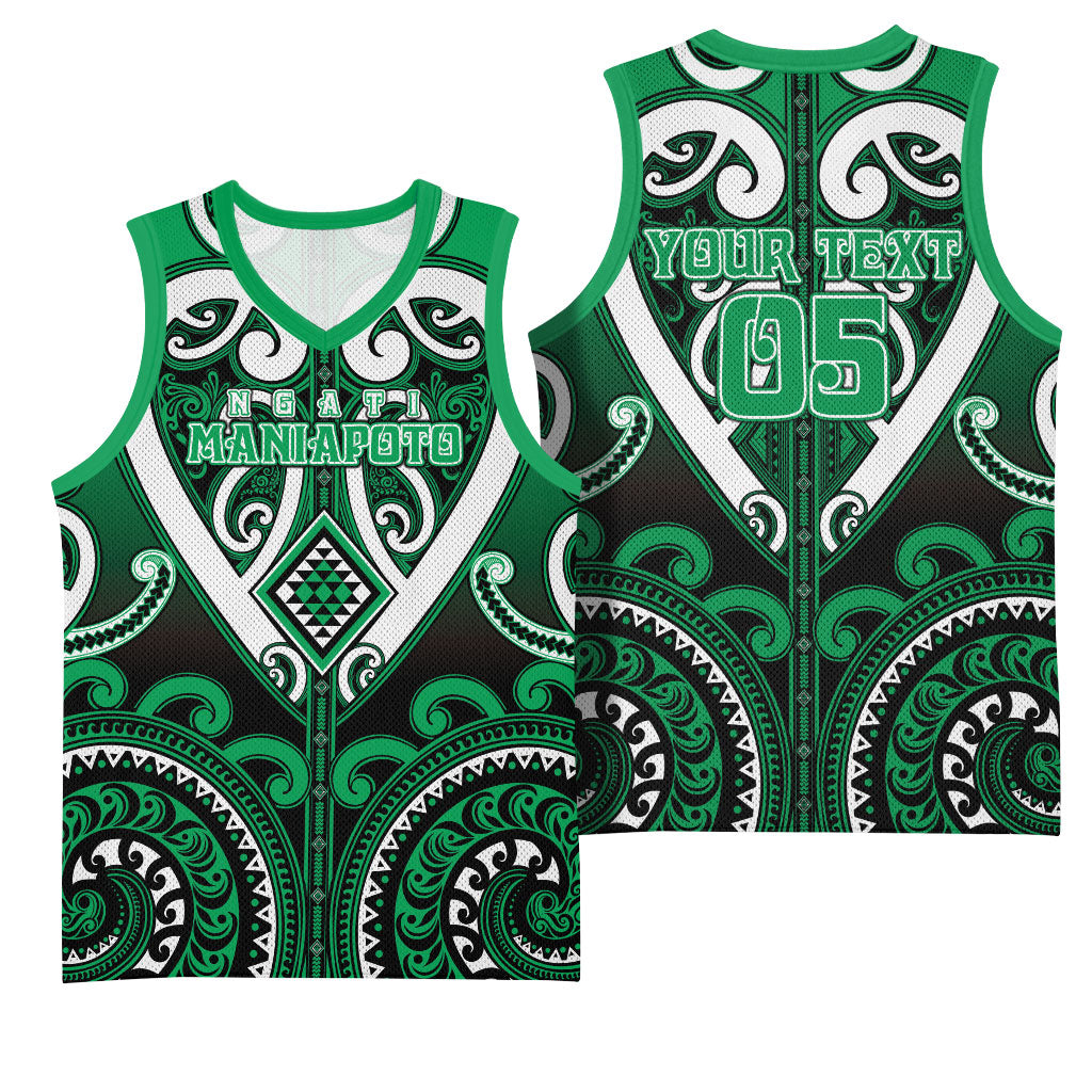 Custom Aotearoa Ngati Maniapoto Basketball Jersey Maori Tribal Pattern