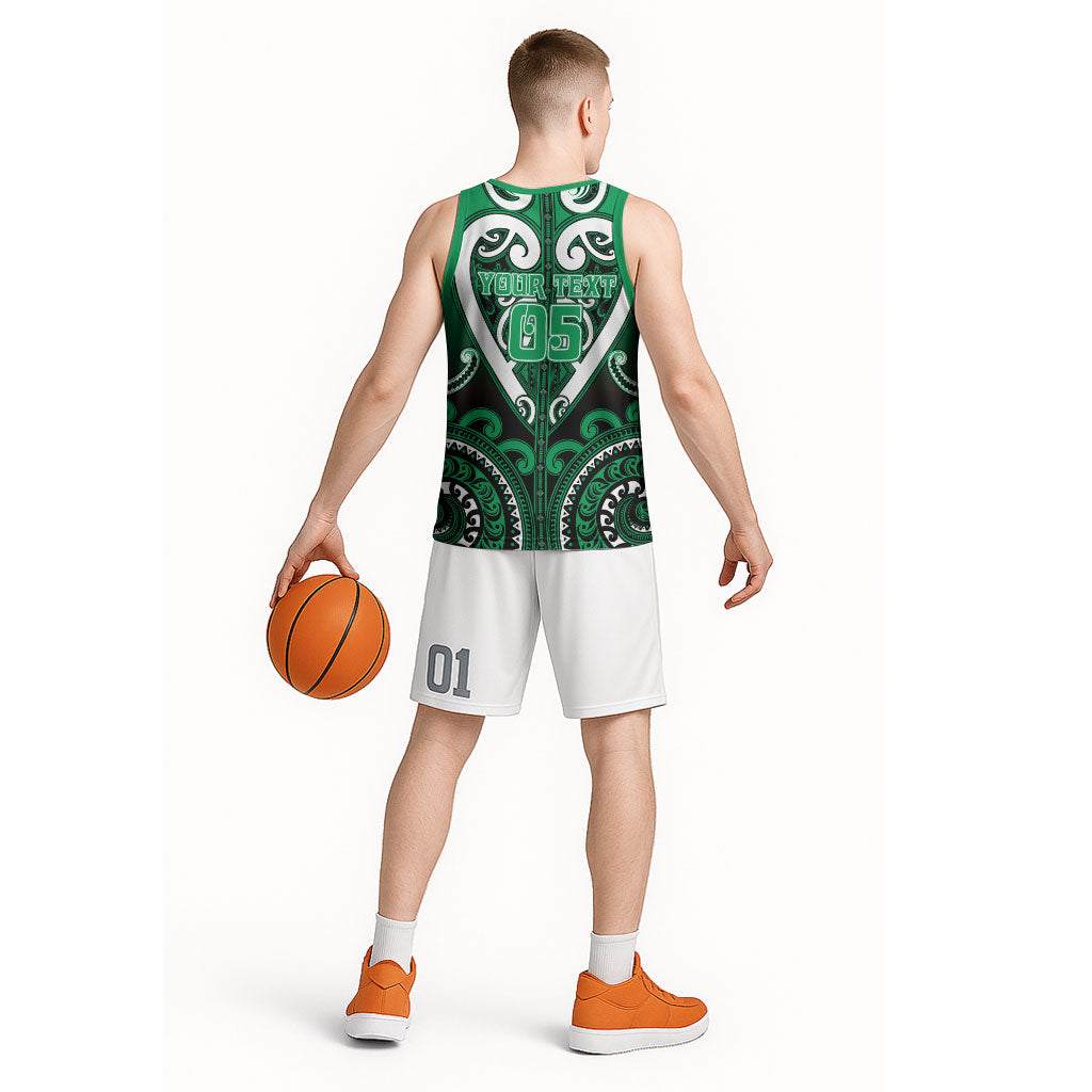 Custom Aotearoa Ngati Maniapoto Basketball Jersey Maori Tribal Pattern