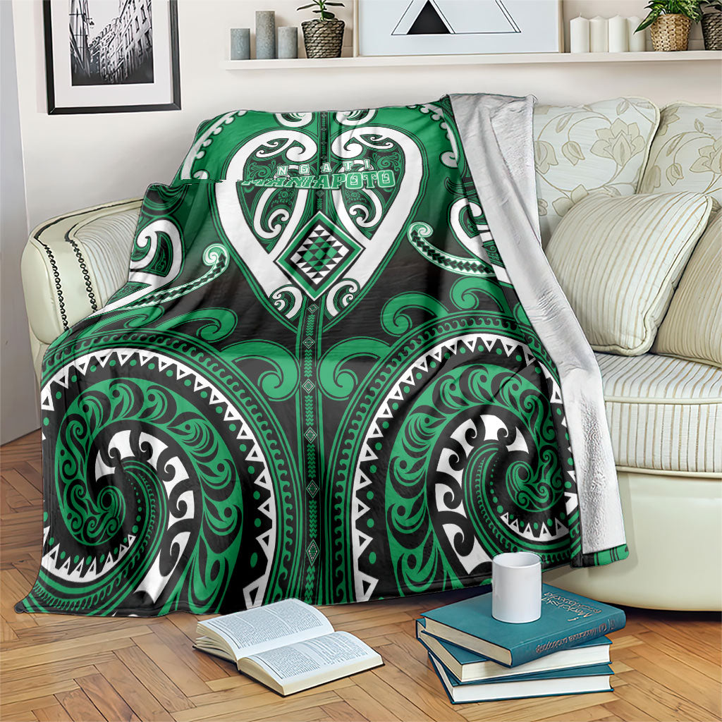 Aotearoa Ngati Maniapoto Blanket Maori Tribal Pattern LT05 Green - Polynesian Pride