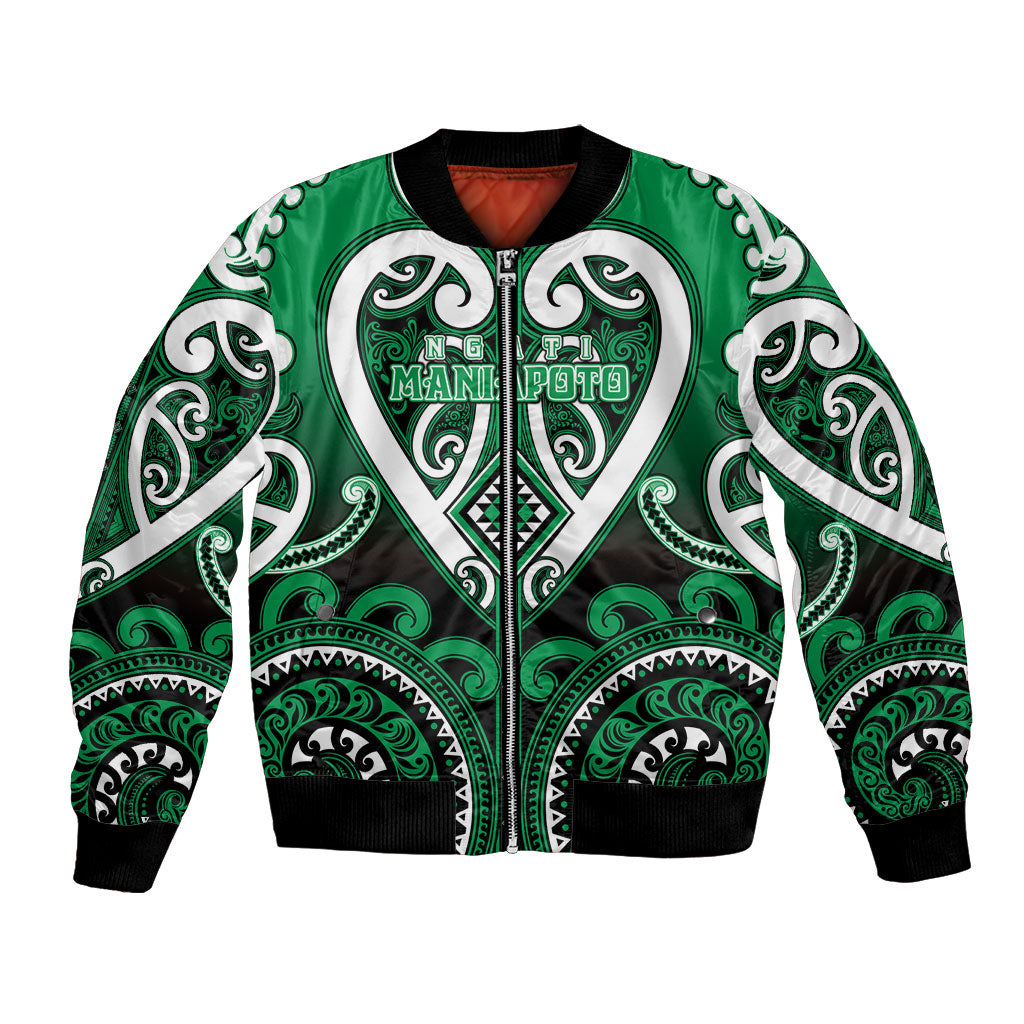 Custom Aotearoa Ngati Maniapoto Bomber Jacket Maori Tribal Pattern