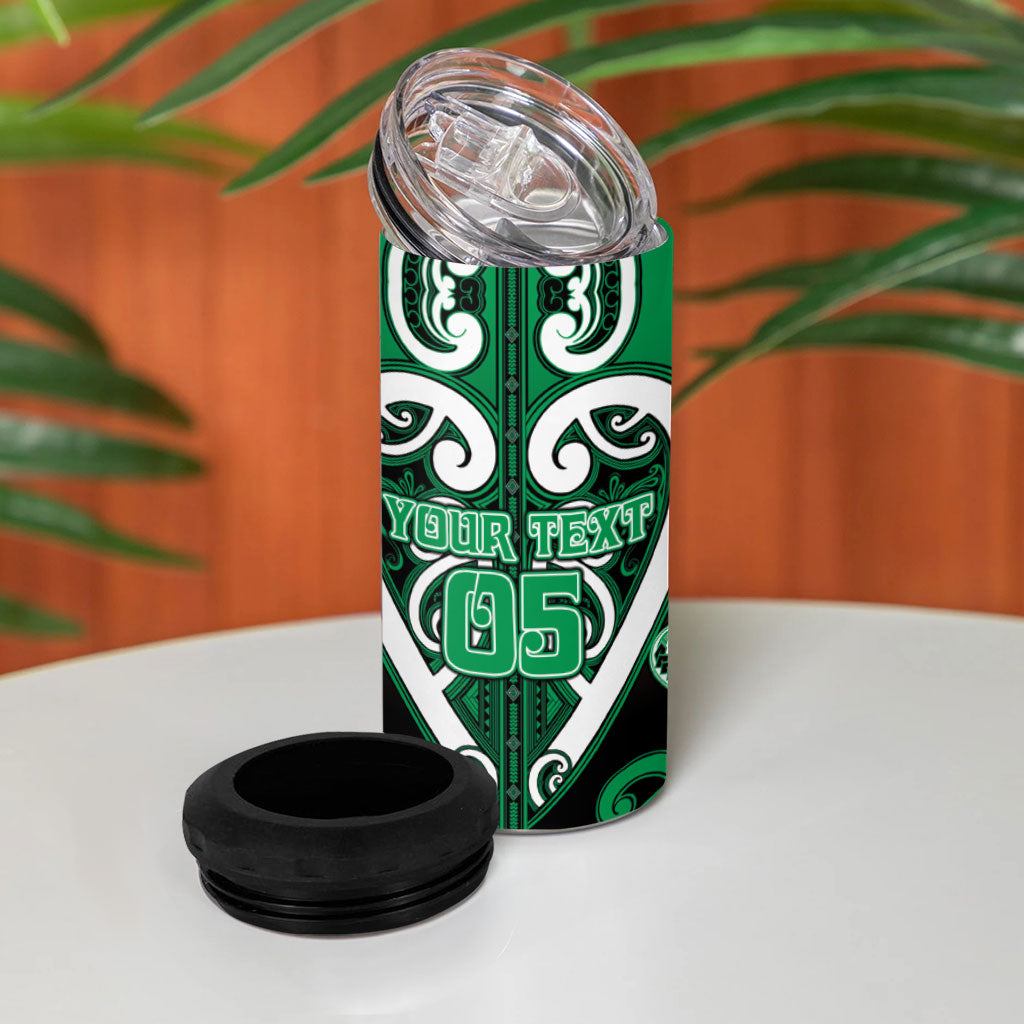 Custom Aotearoa Ngati Maniapoto 4 in 1 Can Cooler Tumbler Maori Tribal Pattern