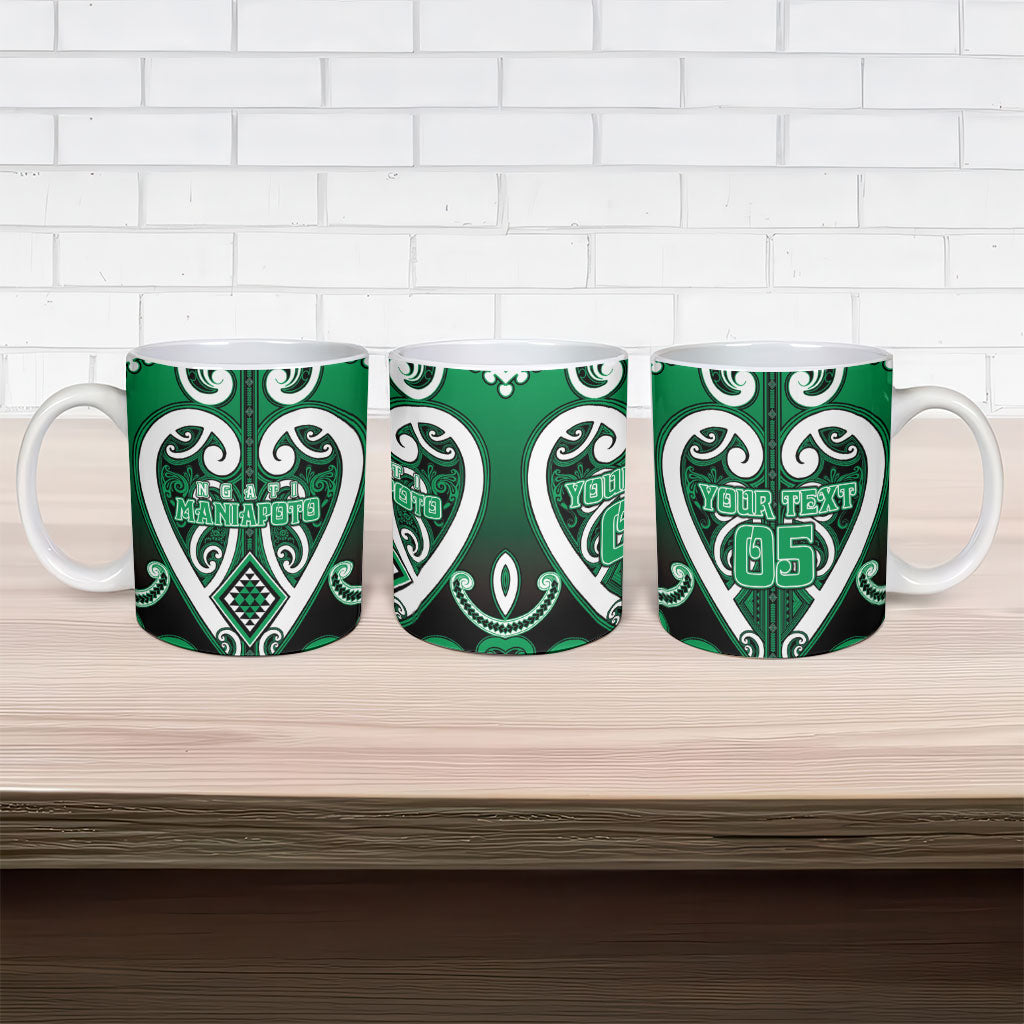 Custom Aotearoa Ngati Maniapoto Ceramic Mug Maori Tribal Pattern