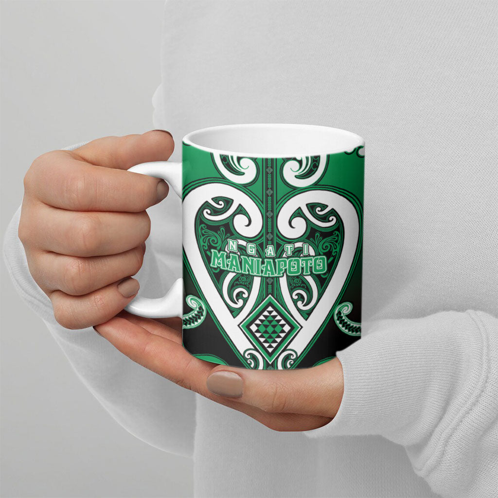 Custom Aotearoa Ngati Maniapoto Ceramic Mug Maori Tribal Pattern