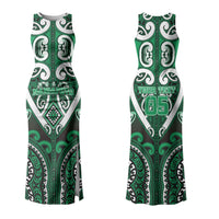 Custom Aotearoa Ngati Maniapoto Couples Matching Tank Maxi Dress and Long Sleeve Button Shirt Maori Tribal Pattern