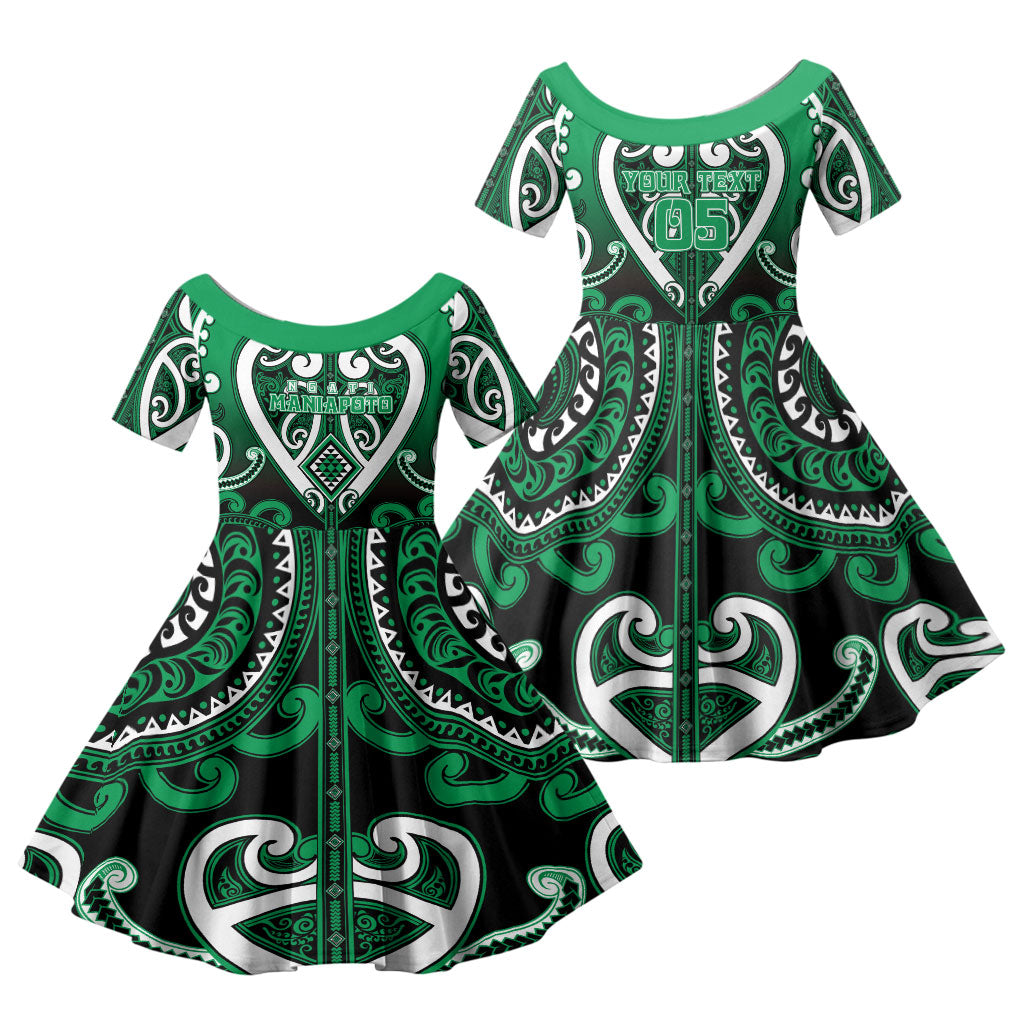 Custom Aotearoa Ngati Maniapoto Family Matching Short Sleeve Bodycon Dress and Hawaiian Shirt Maori Tribal Pattern