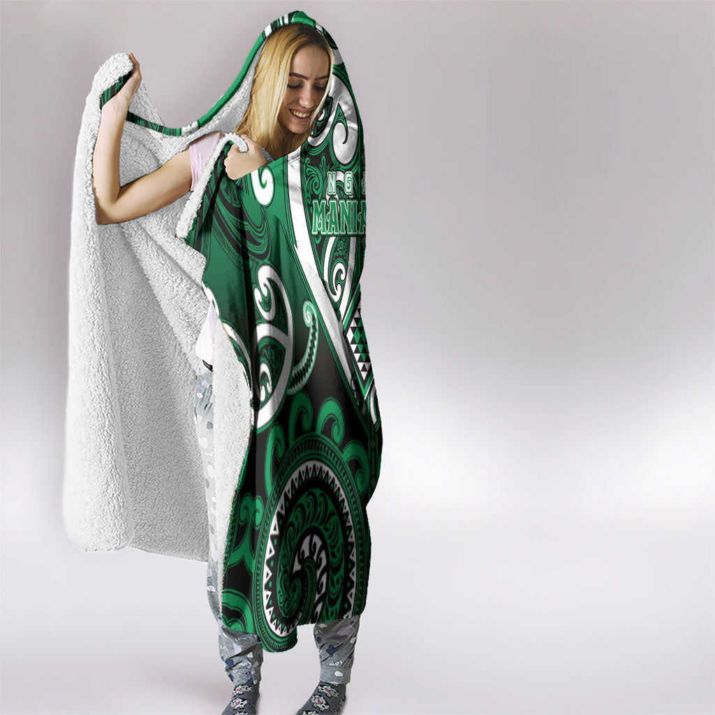 Aotearoa Ngati Maniapoto Hooded Blanket Maori Tribal Pattern
